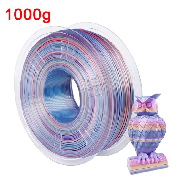 Rainbow Filament Silk PLA 1.75mm 1kg 3D Printer Filament Silky Luster 250g/500g Shiny 3D Pen Printing Materials Consumables