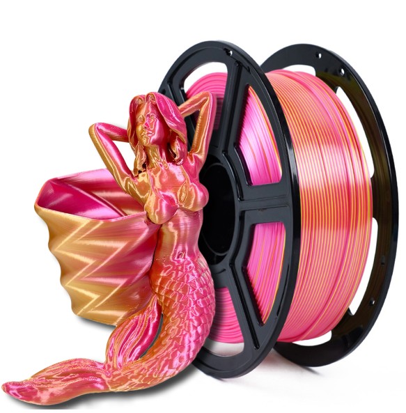 Dual Color PLA Filament for 3D Printer Two-tone 3D Printing Material 1.75mm Magic Two Colors Sublimation Duotone Silk Filaments