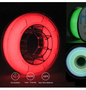 Glowing In The Dark 1.75mm 3D Printer Filament Luminous Sublimation Material for 3d Printing Glow Ranibow/ Red/ Firefly Green