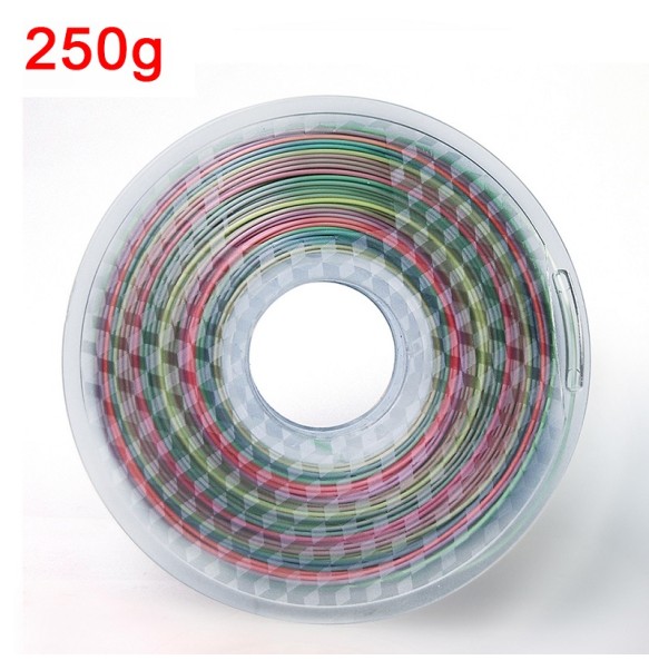 Rainbow Filament Silk PLA 1.75mm 1kg 3D Printer Filament Silky Luster 250g/500g Shiny 3D Pen Printing Materials Consumables