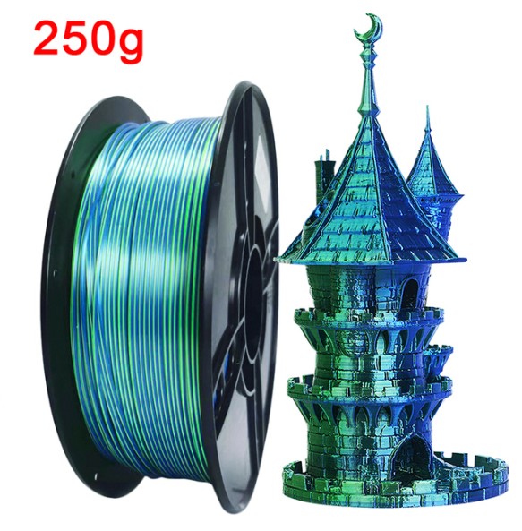 3D PLA Filament 1.75mm 3D Printer Filament Dual Color PLA 250G Rainbow Filament PLA Silk Tricolor Filamento impresora 3d