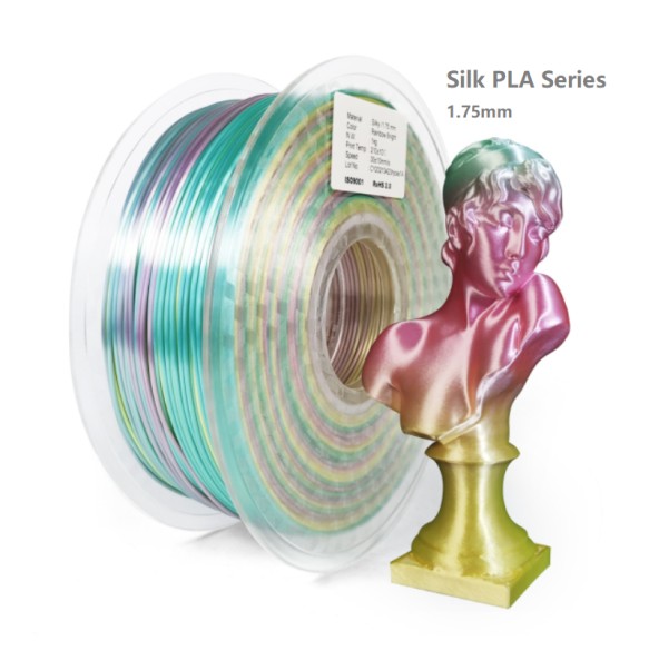 3D Printer Filament PLA 1.75mm 200G 3D Silk Filament Dual Color PLA Rainbow Filament PLA Silk Tricolor Filamento impresora 3d