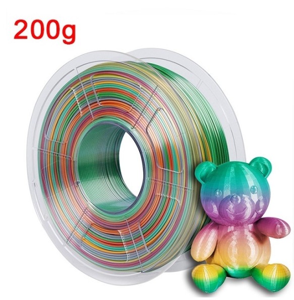 3D Printer Filament PLA 1.75mm 200G 3D Silk Filament Dual Color PLA Rainbow Filament PLA Silk Tricolor Filamento impresora 3d