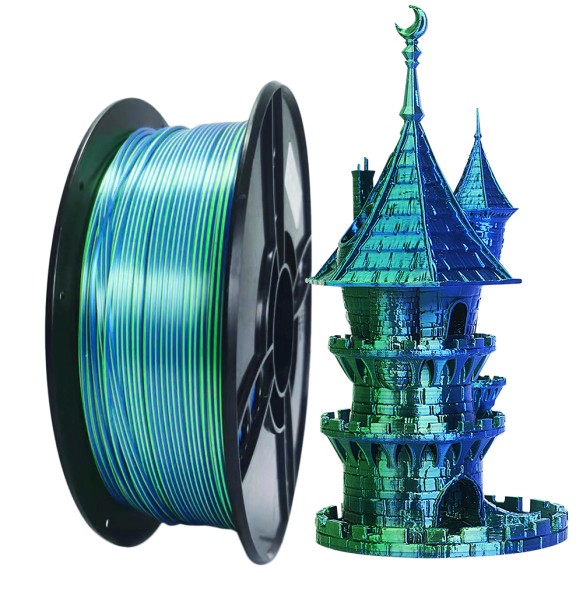 3D Printer Filament Two-tone PLA 1.75mm 250G Silk-like Material for 3D Printing Sublimation Products Dual Color Magic Filaments