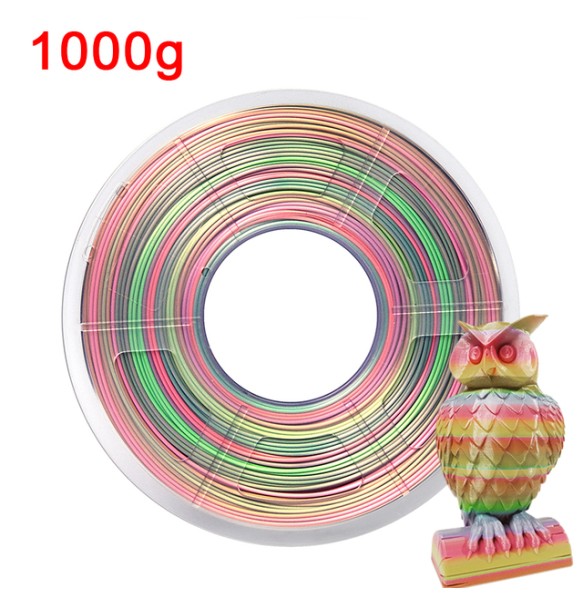 200G Rainbow Filament Silk PLA 1kg 1.75mm 3D Printer Silky Filament Color Change 3D Printing Materials PLA Filamento Gradient