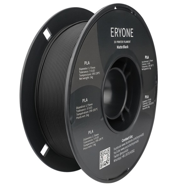 ERYONE Matte PLA Filament 1KG Spool 1.75mm 1.45 Density (g/cm3) Matte PLA Filament For FDM 3D Printer Fast Free Shipping