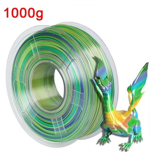 Rainbow Filament Silk PLA 1.75mm 1kg 3D Printer Filament Silky Luster 250g/500g Shiny 3D Pen Printing Materials Consumables