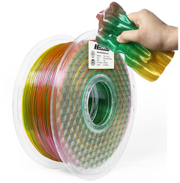 3D Filament Flexible TPU Filament Rainbow Gradient 3D Printing Material 1.75mm 95A 250g to 1kg TPU Filament for 3D Printer