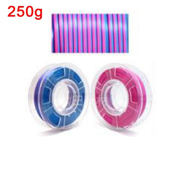 3D PLA Filament 1.75mm 3D Printer Filament Dual Color PLA 250G Rainbow Filament PLA Silk Tricolor Filamento impresora 3d