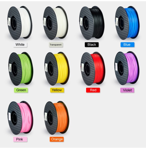 3D Printer Filament PLA 1Kg/500g/250g 1.75mm Diameter Eco-Frindly Smooth Finish 3D Printing Consumables Filaments 9 color choose