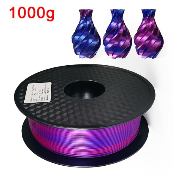 250g Dual Color PLA Silk Filament 1kg 3D Printer Filament 1.75mm Two-tone 3D Printing Material Two Color PLA Sublimation Duotone