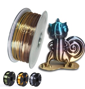 Silk Metallike Gradient Multicolor 3D Printer PLA Filament 1.75mm 3d Printing Material Shiny Rainbow Rose Gold Bronze 250g-1kg