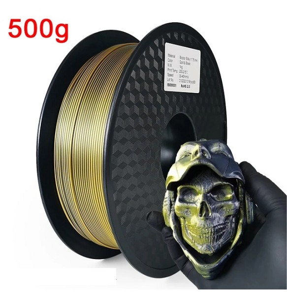 250g Dual Color PLA Silk Filament 1kg 3D Printer Filament 1.75mm Two-tone 3D Printing Material Two Color PLA Sublimation Duotone