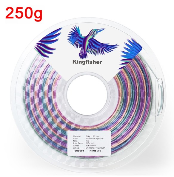 Rainboｗ Filament 1kg Silk PLA 1.75mm 3D Printer Filament Silky Luster 250g/500g Shiny 3D Pen Printing Materials Consumables