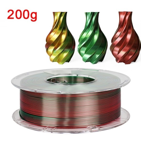 3D Printer Filament PLA 1.75mm 200G 3D Silk Filament Dual Color PLA Rainbow Filament PLA Silk Tricolor Filamento impresora 3d