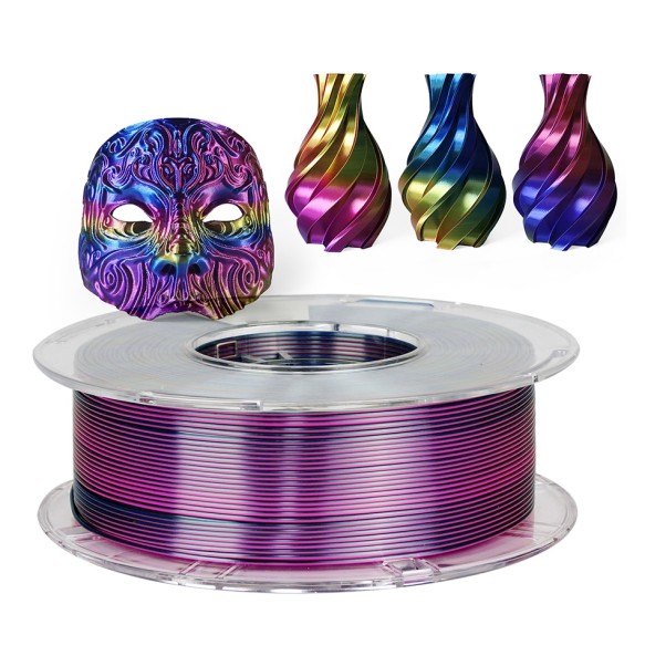 3D PLA Filament 1.75mm 3D Printer Filament Dual Color PLA 250G Rainbow Filament PLA Silk Tricolor Filamento impresora 3d