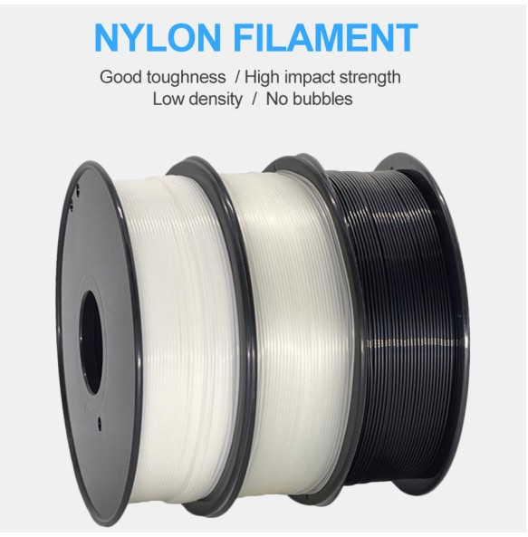 Nylon 3D Printer Filament PA Polyamide 1.75mm High Tensile Strength Flexibility Sublimation 250/500g 3D Printing Nylong Filament