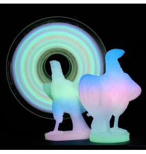 3D PLA Filament Glow In The Dark Luminous PLA 1kg 1.75mm Glowing Filament PLA Noctilucent 3D Printing Filament Rainbow Filamento