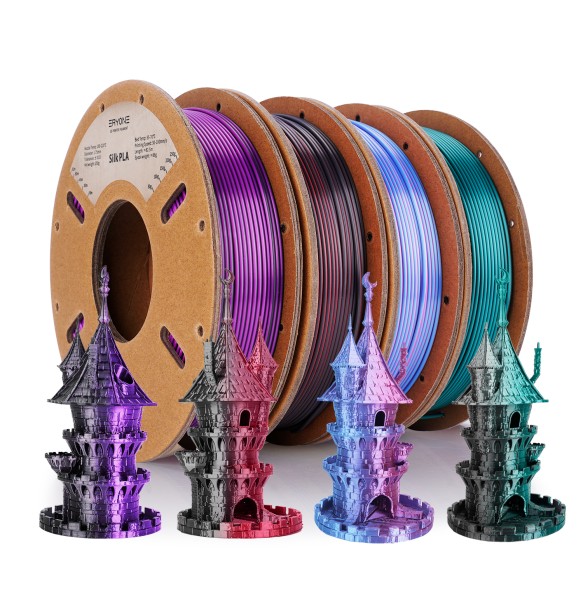 ERYONE 250G Silk Dual-Color PLA Filament 1.75mm ± 0.03 For FDM 3D Printing New Arrival Fast Shipping