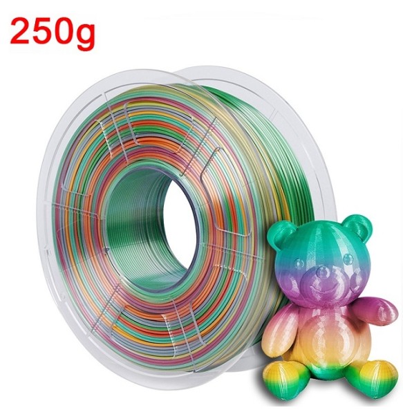 Silk PLA Filament 250g 1.75mm 3D Printer Filament Dual Color PLA Rainbow Filament PLA Tricolor Filamento impresora 3d