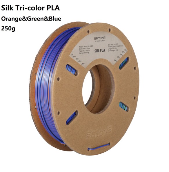 ERYONE 250G Silk Tri-Color PLA  Filament 1.75mm ± 0.03 For FDM 3D Printing New Arrival Fast Shipping