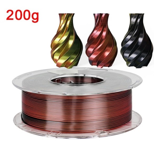 3D Printer Filament PLA 1.75mm 200G 3D Silk Filament Dual Color PLA Rainbow Filament PLA Silk Tricolor Filamento impresora 3d