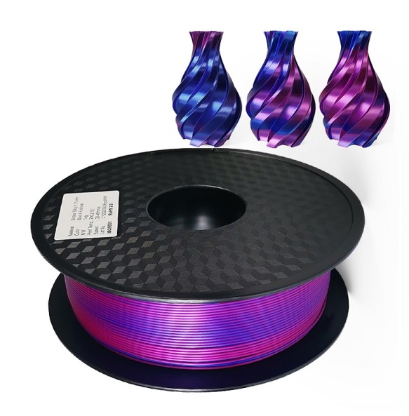 Dual Color Filament PLA 1kg 1.75mm PLA 3D Printer Filament Silk PLA Two-tone 3D Printing Material Two Colors Sublimation Duotone