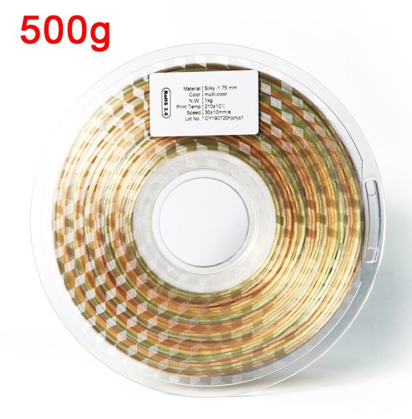 Silk Metallike Gradient Multicolor 3D Printer PLA Filament 1.75mm 3d Printing Material Shiny Rainbow Rose Gold Bronze 250g-1kg