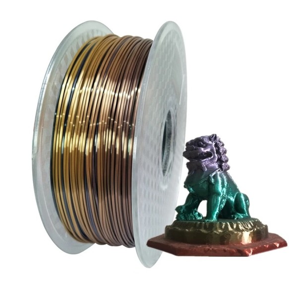 Rainboｗ Filament 1kg Silk PLA 1.75mm 3D Printer Filament Silky Luster 250g/500g Shiny 3D Pen Printing Materials Consumables