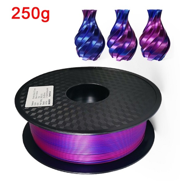 Silk PLA Filament 250g 1.75mm 3D Printer Filament Dual Color PLA Rainbow Filament PLA Tricolor Filamento impresora 3d