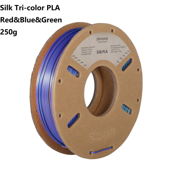 ERYONE 250G Silk Tri-Color PLA  Filament 1.75mm ± 0.03 For FDM 3D Printing New Arrival Fast Shipping