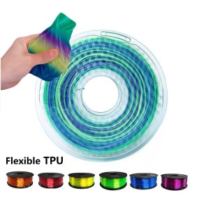 3D Printing Flexible Filament 1kg TPU Filaments 1.75mm Filament 250g Rainbow Filament Glowing 3D Printing Materials White Black