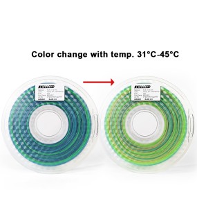 PLA 3D Printer Filament Color Change with Temperature 31-45 Degree Rainow Purple to Pink Green to Yellow 1.75mm for 3D Printing