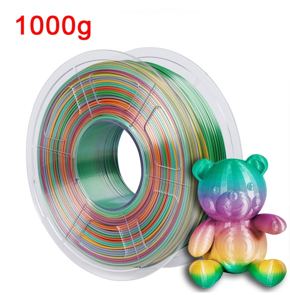 Gradient PLA Rainbow 3D Printer Filament 1kg Silk PLA 1.75mm Sublimation Universe Forest Candy Macaron Filaments for 3D Printing