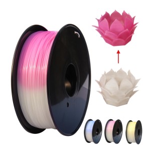 PLA Light Change Color 3D Printer Filament Printing Material Sublimation Plastic White to Pink Yellow Blue PLA for 3D Printer