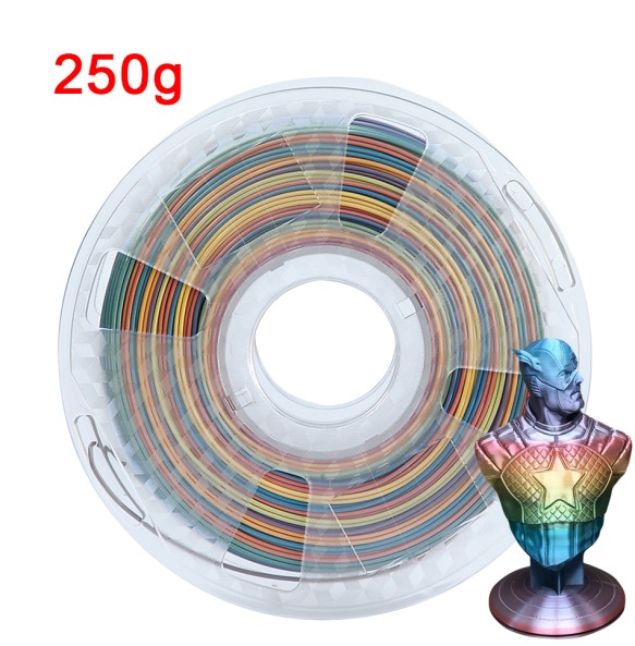 Silk Rainbow Filament 1.75mm For 3D Printer Shiny Polychrome Color PLA Filament Silk-like Sublimation Smooth Printing Materials