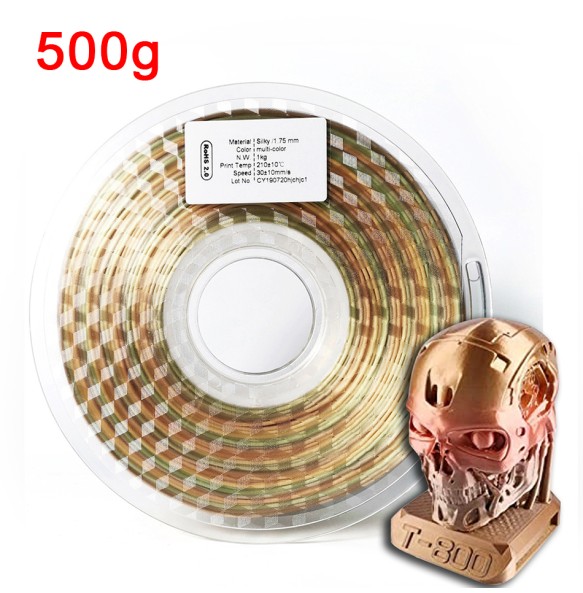 New Silk Rainbow PLA 1.75mm 3D Printing Material Duotone Gradient Gold Bronze Purple Black 3D Printer Filament 1kg 500g 250g