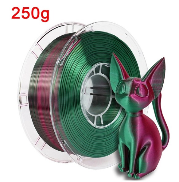 3D PLA Filament 1.75mm 3D Printer Filament Dual Color PLA 250G Rainbow Filament PLA Silk Tricolor Filamento impresora 3d