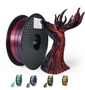 Dual Color PLA Filament for 3D Printer Two-tone 3D Printing Material 1.75mm Magic Two Colors Sublimation Duotone Silk Filaments