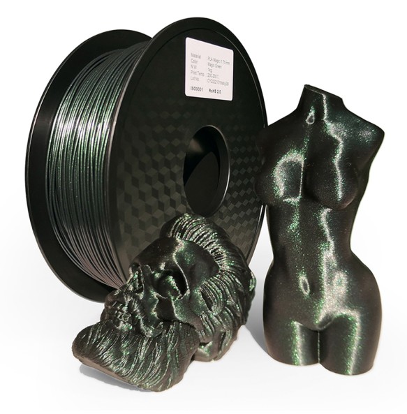 PLA Glitter 3D Printer Filament Metal-Like Sublimation Products Magic Shiny Material 1.75mm for 3D Printing DIY Supplies