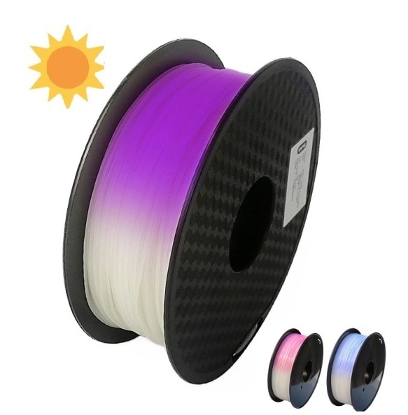 3D Printer Filament Change Color With Sunlight PLA 1.75mm 1kg 3D Printing Material Sublimation Plastic Filamento Color Change