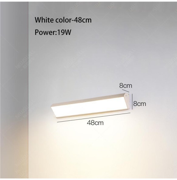 Led Waterproof Wall Lamp IP65 Outdoor Long Strip Exterior Line Light Garden Decoration External Wall Washer Lamps White Black