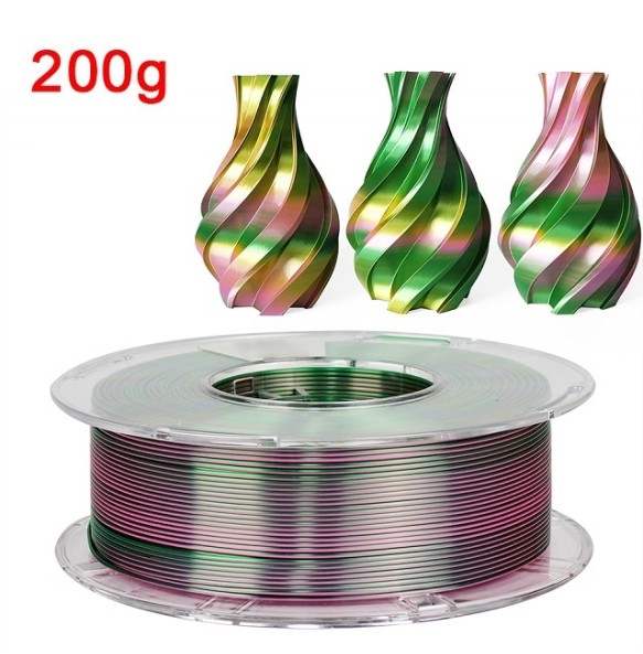 3D Printer Filament PLA 1.75mm 200G 3D Silk Filament Dual Color PLA Rainbow Filament PLA Silk Tricolor Filamento impresora 3d