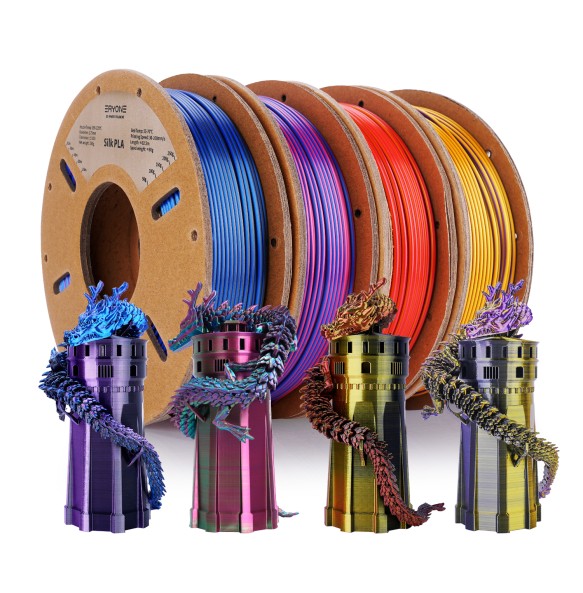 ERYONE 250G Silk Tri-Color PLA  Filament 1.75mm ± 0.03 For FDM 3D Printing New Arrival Fast Shipping