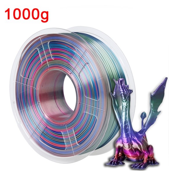 Rainboｗ Filament 1kg Silk PLA 1.75mm 3D Printer Filament Silky Luster 250g/500g Shiny 3D Pen Printing Materials Consumables