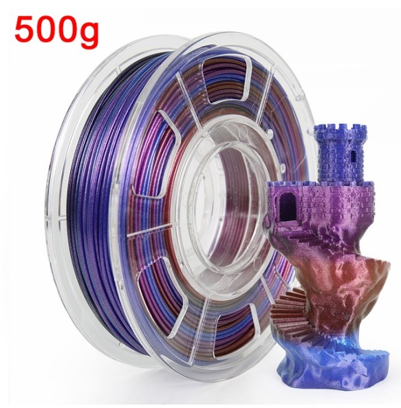 3D Printer Filament Glitter PLA 1KG 500G 250G Sublimation Filament Magic Shiny Plastic Material 1.75mm 3D Rainbow Filamento