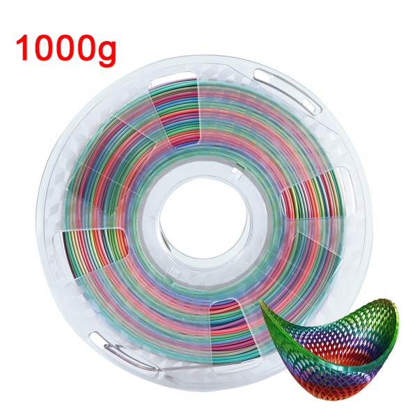 Silk Rainbow Filament 1.75mm For 3D Printer Shiny Polychrome Color PLA Filament Silk-like Sublimation Smooth Printing Materials