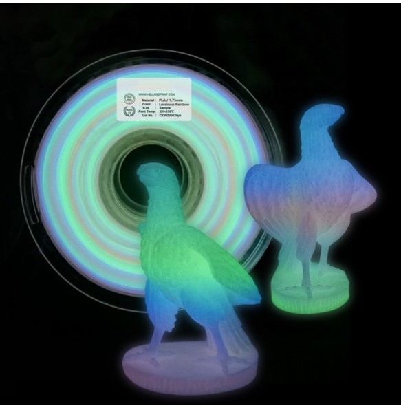 PLA Glow In The Dark Noctilucent Filament 1.75mm Plastic 3D Printer Materials Glowing Rainbow Red Firefly Green Filaments