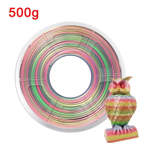 Rainbow Filament Silk PLA 1.75mm 1kg 3D Printer Filament Silky Luster 250g/500g Shiny 3D Pen Printing Materials Consumables