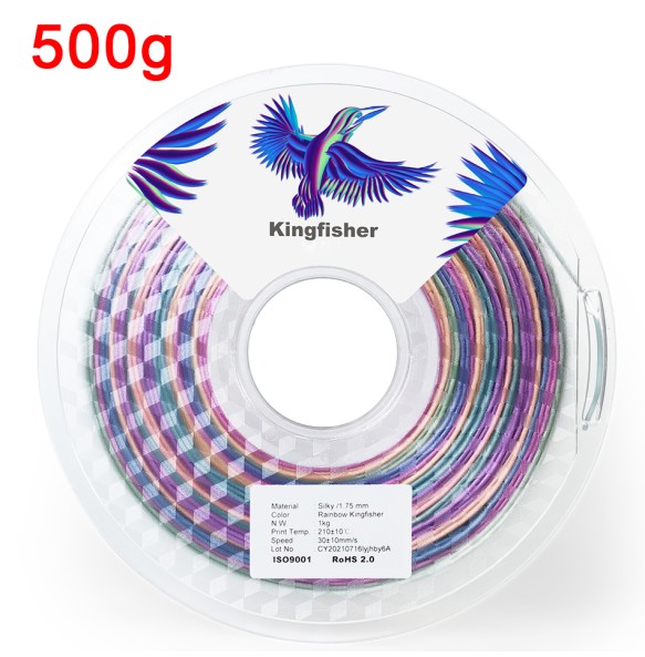 Silk Rainbow Filament 1.75mm For 3D Printer Shiny Polychrome Color PLA Filament Silk-like Sublimation Smooth Printing Materials